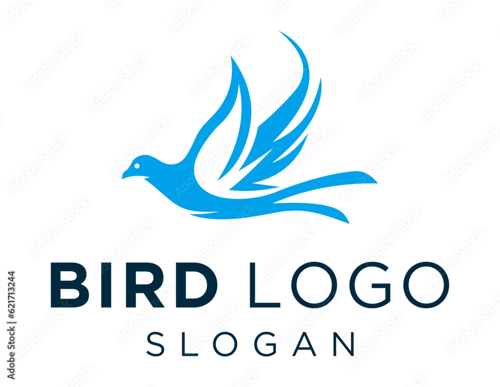 Poster logo design about bird on a white background. created using the coreldraw application.