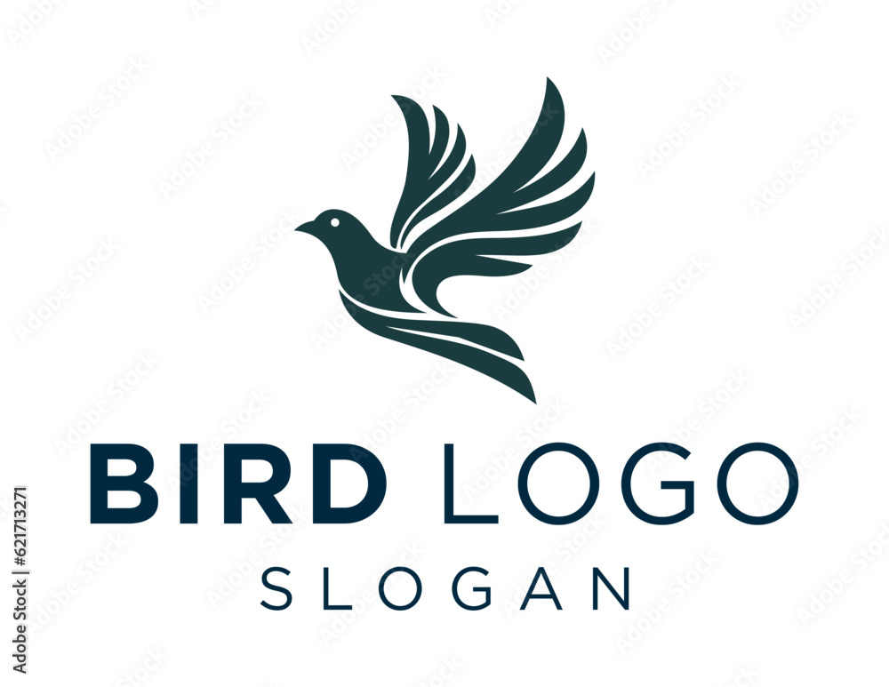 Poster logo design about bird on a white background. created using the coreldraw application.