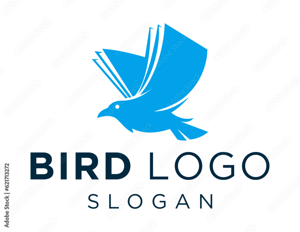 Poster logo design about bird on a white background. created using the coreldraw application.