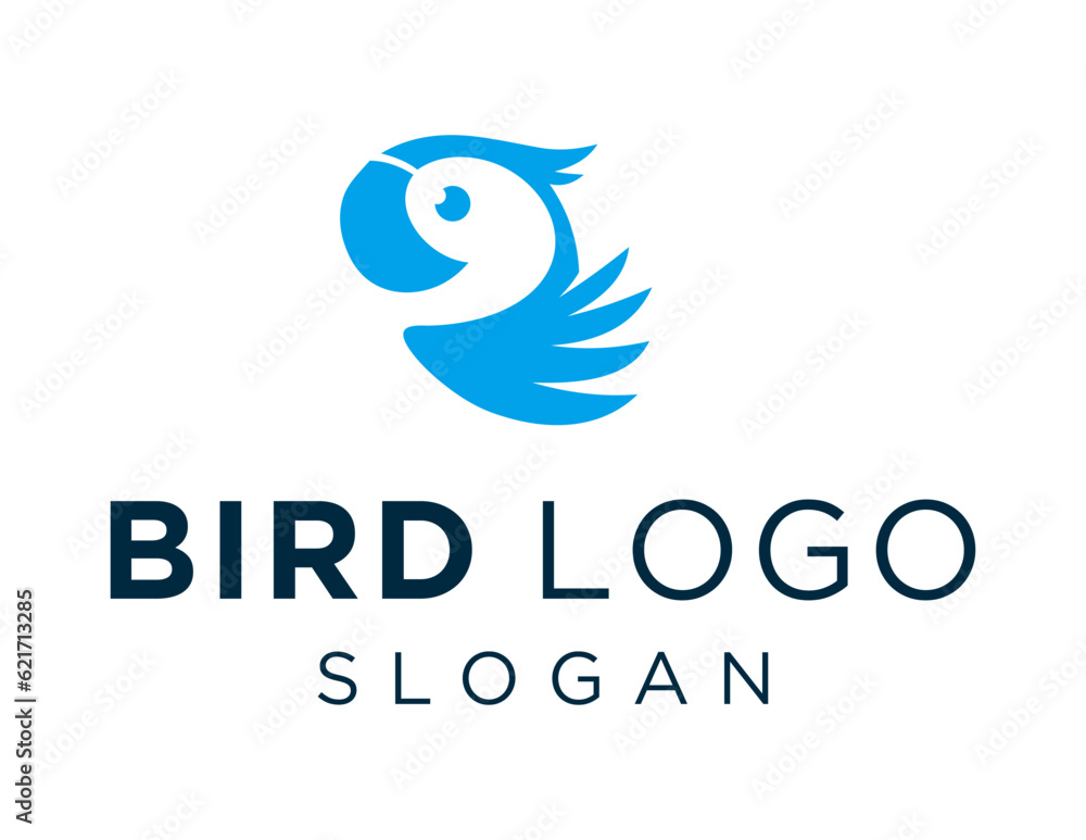 Poster logo design about bird on a white background. created using the coreldraw application.