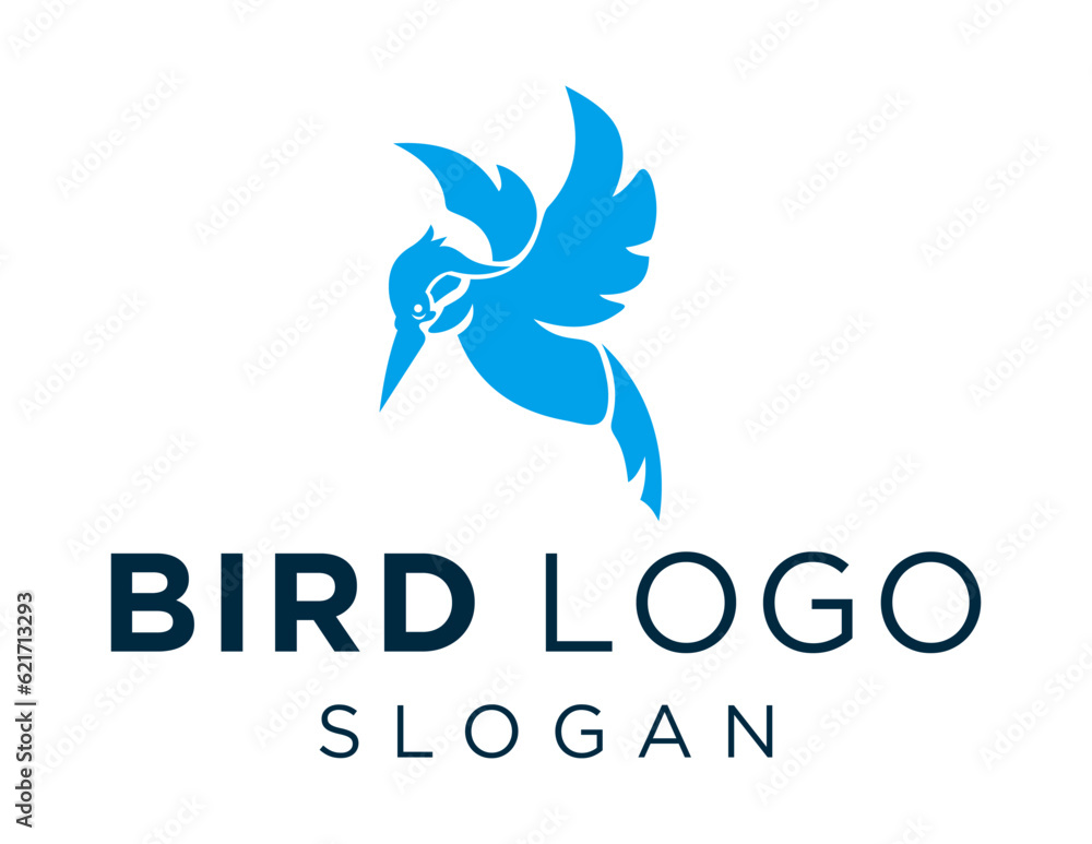 Poster logo design about bird on a white background. created using the coreldraw application.
