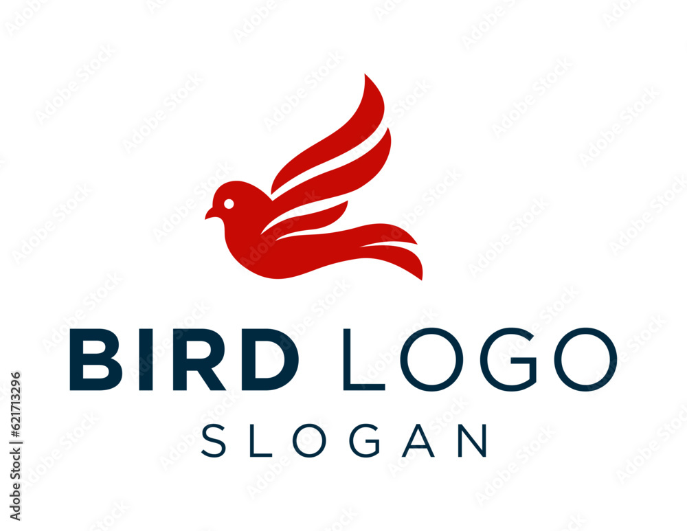 Poster logo design about bird on a white background. created using the coreldraw application.