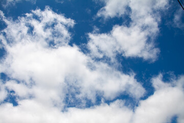 Blue sky and cloudy sky are beautiful.