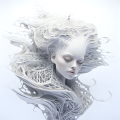 portrait of a woman with hair