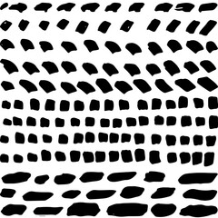 Grunge Dry Brush Strokes Seamless Pattern