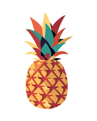 Juicy pineapple symbolizes summer refreshment