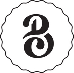 Monogram D B C bakery logo, emblem