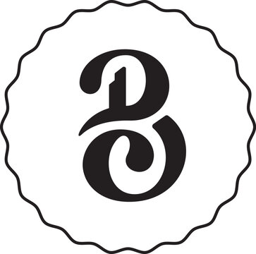 Monogram D B C bakery logo, emblem