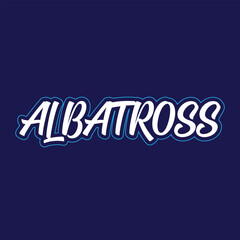 Albatross Lettering Logo Design Template