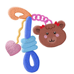 Keychain baby bear toys