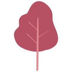 illustration of a pink leaf