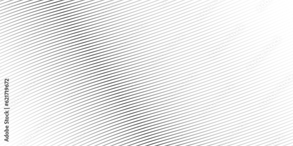 Poster abstract black and white vector background with curve lines and waves. diagonal lines halftone effec