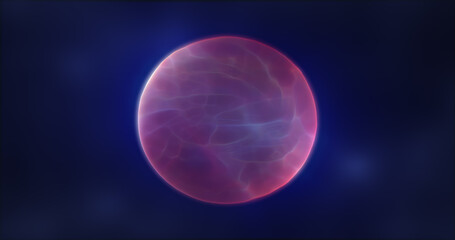 Abstract purple energy sphere round glowing magical digital futuristic space background
