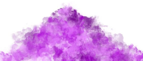 Fototapeta premium Realistic purple colorful smoke clouds, mist element