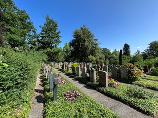 Obraz premium Nordheim cemetery or cemetery of Nordheim oder Friedhof Nordheim - Zürich (Zurich or Zuerich), Switzerland (Schweiz)