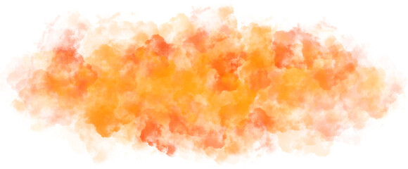 Realistic orange colorful smoke clouds, mist element © irham