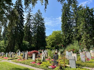 Nordheim cemetery or cemetery of Nordheim oder Friedhof Nordheim - Zürich (Zurich or Zuerich), Switzerland (Schweiz)