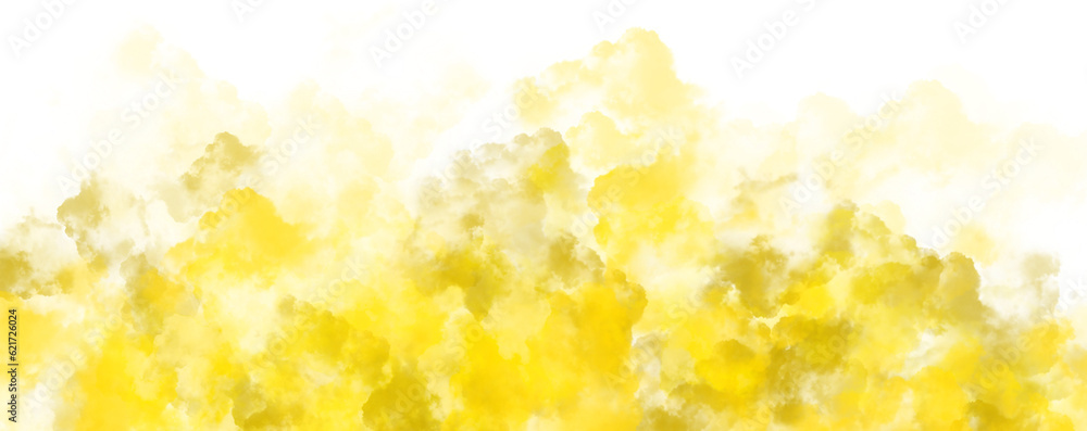 Wall mural yellow fog isolated on transparent background