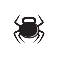 spider gym logo sport design.