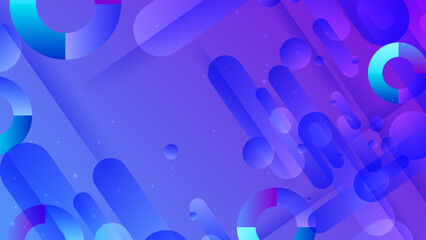 vector flat gradient geometric shapes background