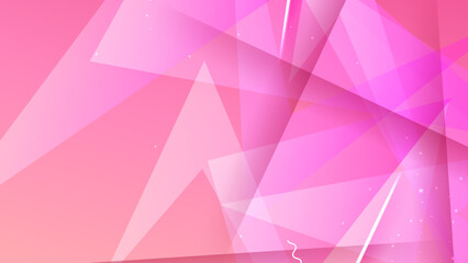 Fototapeta premium Dynamic vector flat pink geometric background