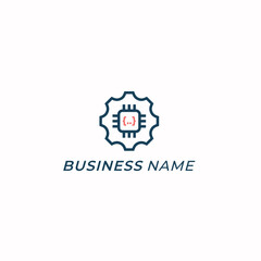 logo design creative gear and coding