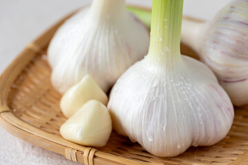 新鮮な新にんにく