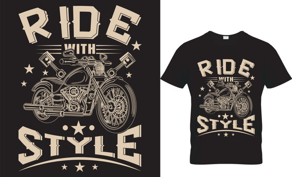 Ride with style...T shirt design 
