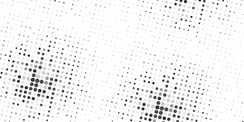 Halftone circle dot background with  grey scale random color vector. 