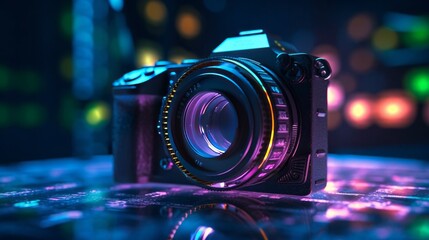 Naklejka na ściany i meble Capturing the Past: Exploring the Timeless Charm of Vintage Photographic Equipment, generative AIAI Generated