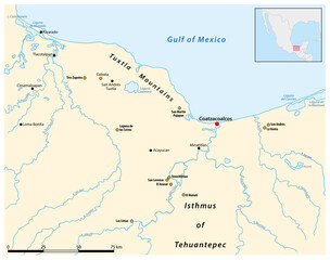 map of the olmec cultural zone on the southern gulf coast of mexico