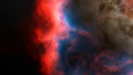 Fototapeta premium Space nebula, for use with projects on science, research, and education. Illustration 