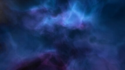 nebula gas cloud in deep outer space, science fiction illustration, colorful space background with stars 3d render
