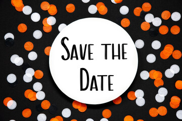 Autumn and Halloween Background With Text Save The Date