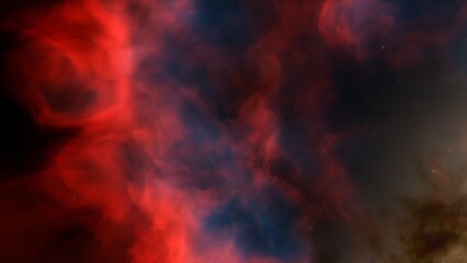 Cosmic background with a blue purple nebula and stars