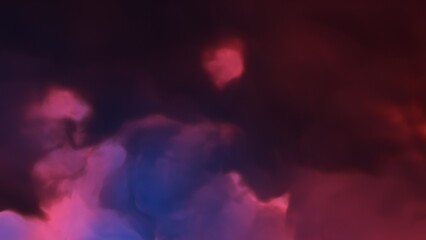 Cosmic background with a blue purple nebula and stars