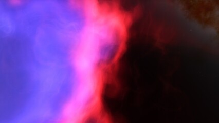 Cosmic background with a blue purple nebula and stars