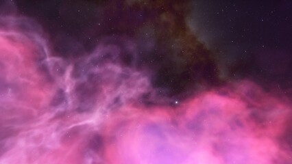 Cosmic background with a blue purple nebula and stars