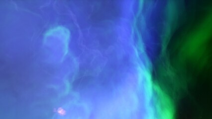 Cosmic background with a blue purple nebula and stars
