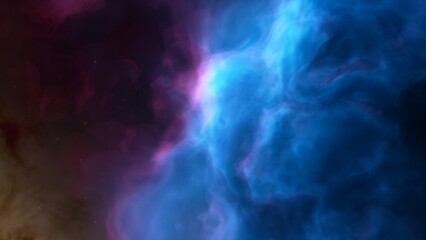 Deep space nebula with stars. Bright and vibrant Multicolor Star field Infinite space outer space background with nebulas and stars. Star clusters, nebula outer space background 3d render
