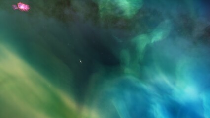 Deep space nebula with stars. Bright and vibrant Multicolor Star field Infinite space outer space background with nebulas and stars. Star clusters, nebula outer space background 3d render
