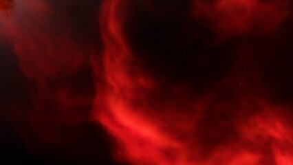 Cosmic background with a blue purple nebula and stars
