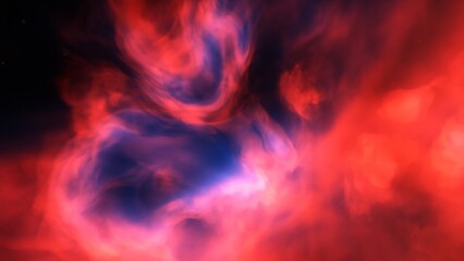 Cosmic background with a blue purple nebula and stars
