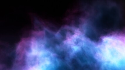 Fototapeta premium Cosmic background with a blue purple nebula and stars 