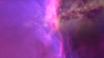 nebula gas cloud in deep outer space, science fiction illustration, colorful space background with stars 3d render
