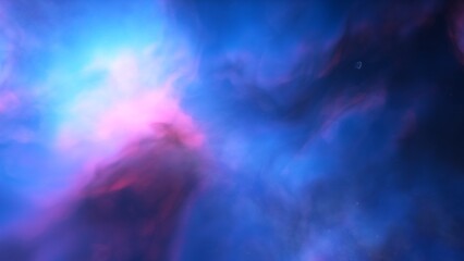 nebula gas cloud in deep outer space, science fiction illustration, colorful space background with stars 3d render
