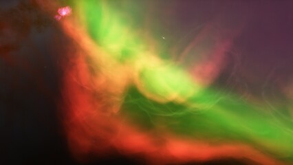 Space background with realistic nebula and shining stars. Colorful cosmos with stardust and milky way. Magic color galaxy. Infinite universe and starry night. 3d render
