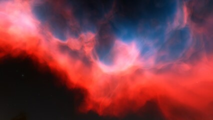 Space background with realistic nebula and shining stars. Colorful cosmos with stardust and milky way. Magic color galaxy. Infinite universe and starry night. 3d render
