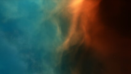 Space background with realistic nebula and shining stars. Colorful cosmos with stardust and milky way. Magic color galaxy. Infinite universe and starry night. 3d render
