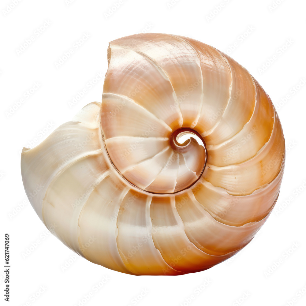 Poster seashell isolated on transparent background cutout